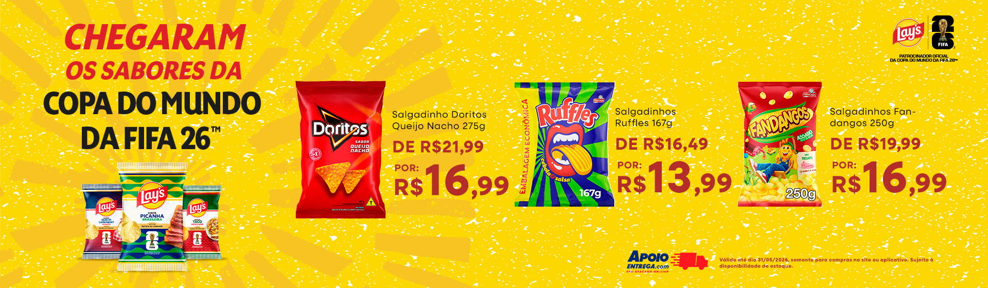 Salgadinho doritos até 31/05